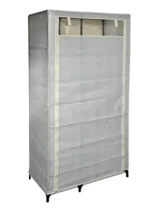 Penderie avec étagères polypropylène 90x45x178 cm gris