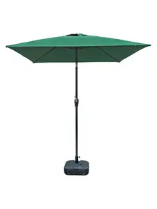Parasol de jardin 2 x 2 m structure gris foncé toile vert emera