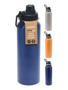 Bouteille isotherme en inox 1 L Coloris assortis