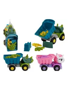 Camion de plage avec accessoires 7 pièces 2 modèles assortis