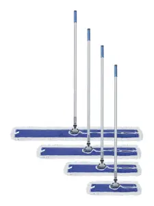 Balai à poussière avec manche 60 cm bleu