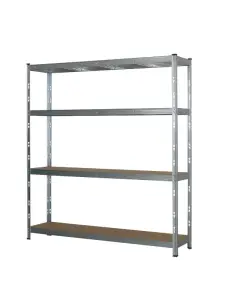 Étagère en métal galvanisé 4 niveaux plateaux en MDF 300 kg 180 X 180 X 50 cm