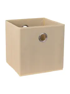 Panier de rangement intissé beige 30 x 29 x 30 cm