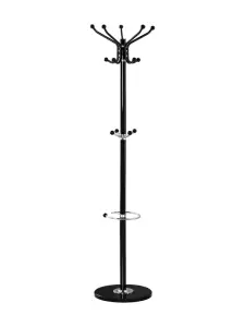 Porte-manteau et porte-parapluie 37 x 37 x 175 cm métal noir Lusso