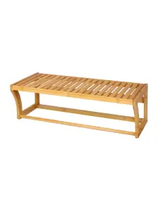 Étagère murale porte-serviettes en bambou 60 x 25 x 20 cm