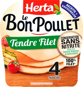 LE BON POULET TENDRE FILET CONSERVATION SANS NITRITE