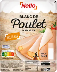 BLANC DE POULET TRANCHÉ FIN DORÉ AU FOUR