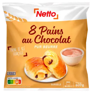8 PAINS AU CHOCOLAT PUR BEURRE SURGELÉS