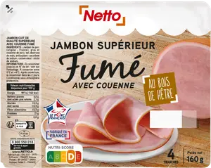JAMBON SUPÉRIEUR AVEC COUENNE FUMÉ AU BOIS DE HÊTRE