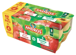 DESSERT FRUITIER POMME NATURE - POMME FRAISE