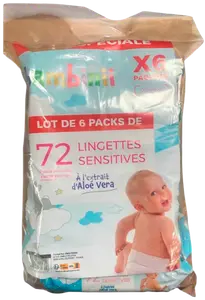 LINGETTES POUR BÉBÉ X72