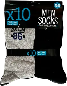 LOT DE 10 PAIRES DE CHAUSSETTES HOMME