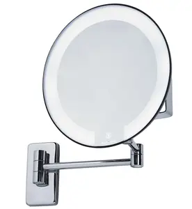 Miroir grossissant lumineux rond JVD cosmos chromé