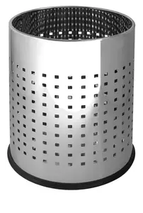 Poubelle bureau inox perforee JVD