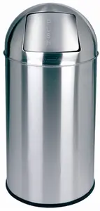 Poubelle dome 40L JVD inox avec trappe