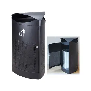 Corbeille extérieure triangle Maubeuge métal 60 L