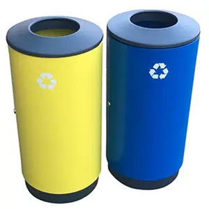 Corbeille acier Adélaïde tri sélectif 90 L