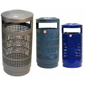 Corbeille acier Australie Vigipirate 80L
