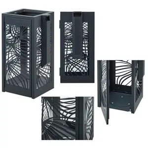 Corbeille Vigipirate et anti-nuisible Bella 110L anthracite mat avec cendrier 3L