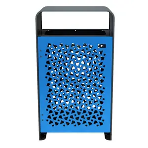 Corbeille renforcée vigipirate Faro tri sélectif 1 flux 120 L