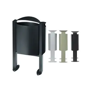Corbeille Baïriki sur pieds 40L avec cendrier 3L