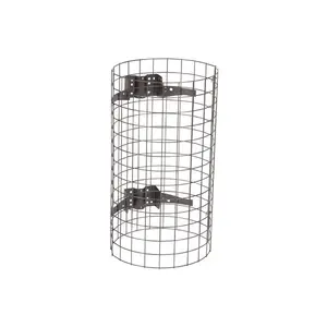 Entourage grille acier pour support sac Nice gris manganèse