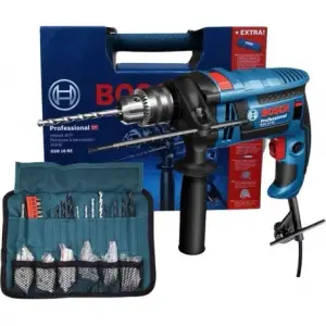 Bosch Perceuse à percussion GSB 16 RE Professional +100 Accessoires 06012281K1