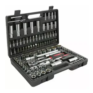 COFFRET 108 PIÈCES DOUILLES ET CLIQUETS 1/4", 1/2" KD1452