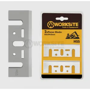 Lame de rabot 2PCS 82x2.0mm - WORKSITE XPBE02