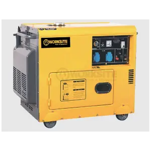 Groupe électrogène silencieux de 5000 W, 12.5L - WORKSITE DGS106