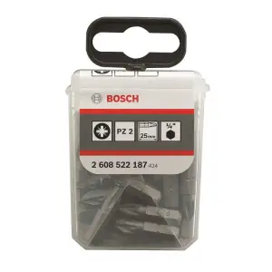 25 Embout de vissage court et long cruciforme Phillips, qualité extra dure PH2 Longueur 25mm BOSCH 2608522186