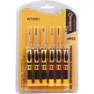 Ensemble de tournevis de précision (6 pièces) WORKSITE WT8091