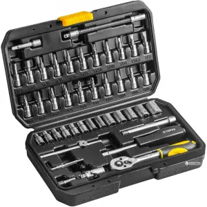 douilles et cliquet de 1/4 46 pièces - TOPEX 38d640