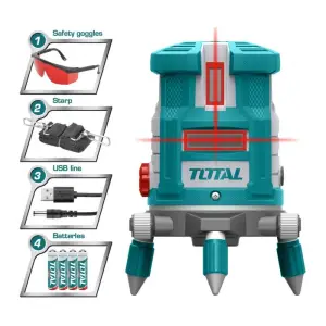 NIVEAU LASRER PRO AVEC TREPIEDS - TOTAL TLL306505TLLT01152