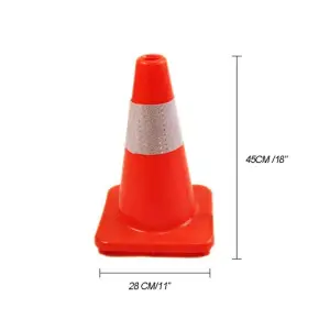 CONE DE SIGNALISATION EN PVC 45cm cs45