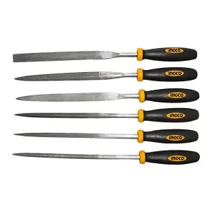 Set de 6 limes acier 140mm - INGCO HKTF63