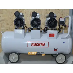Compresseur silencieux 100L 3x0.75HP - EUROSTAR IT-105M