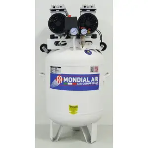 COMPRESSEUR SILENCIEUX VERTICAL 50L 2X0.75HP - MONDIAL AIR LH006-06