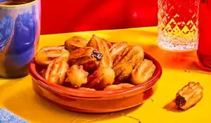 Mini-churros coeur cacao noisette, 12 à 15 pièces