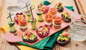 16 bouchées apéritives aux légumes