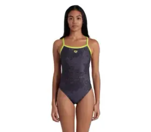 WOMEN'S ARENA CAMO KIKKO SWIMSUIT CHALLENGE BACK
