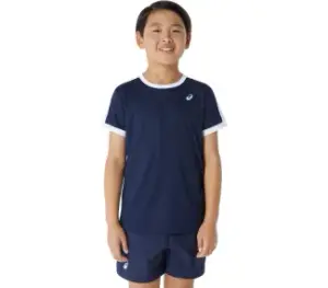 BOYS TENNIS SS TOP MIDNIGHT/BRILLIANT WHITE