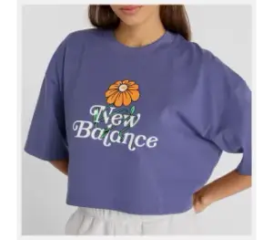 Athletics Flower Oversized Cropped T-Shirt