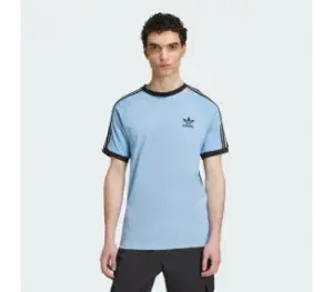 3-STRIPES TEE ASHBLU/BLACK ORG
