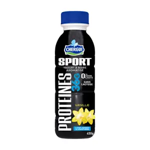 YAOURT A BOIRE PROTEINE VANILLE 450ML CHERGUI SPORT