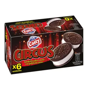 Pack Glace Sandwich Circus Casty 6 unités 90ml