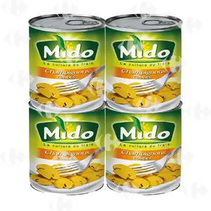 Lot de Boites de Champignons Coupés Mido 3x184g +1 Gratuit