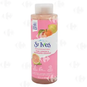 St. Ives Nettoyant Corporel Exfoliant Au Citron Rose Et Mandarine 473ml