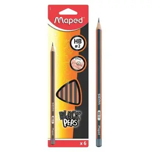 Crayon à Papier Noir Peps Triangulaire Maped 6 unités