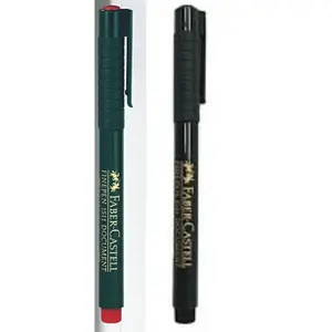 Stylo Fine Noire & Rouge 2 Unités